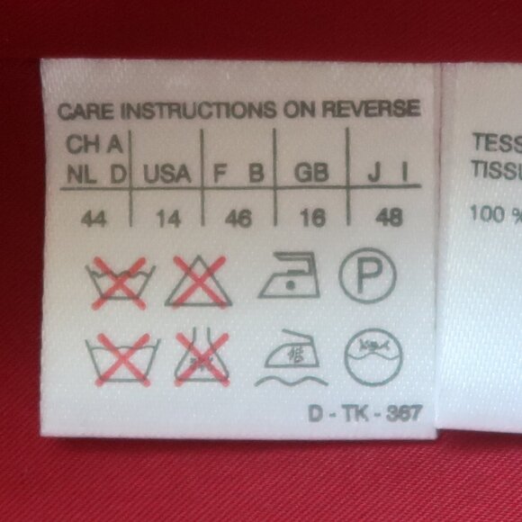 Weekend Max Mara Red Virgin Wool Single-breasted Blazer Short Coat Size 10 - Picture 10 of 14